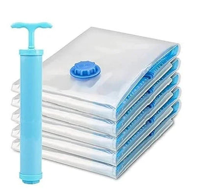 5Pcs Vacuum Seal Storage Bags With Pump | Travel Household Space Saver Storage Bag